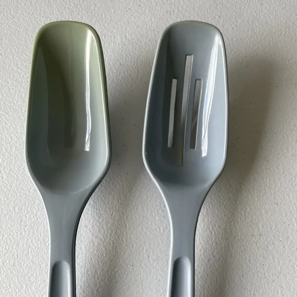 Vintage King Kraft Nylon Slatted Spatula Turner Cooking Spoons Blue Lot of 3 USA